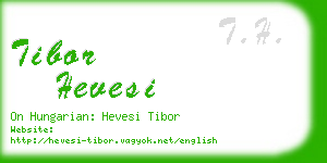 tibor hevesi business card
